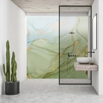 HB SPC/vinyl vízálló fali panel, Painted Marble Green and Blue (2605 x 2802 mm)