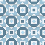 HB SPC/vinyl vízálló fali panel, Retro Tile Blue