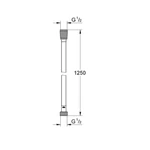 GROHE Silverflex zuhany gégecső 125 cm, Supersteel