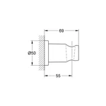 GROHE Rainshower fix fali kézizuhany tartó, Supersteel