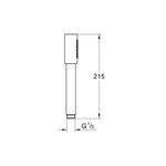 GROHE Rainshower Aqua Stick 1 funkciós kézizuhany, Brushed Hard Graphite