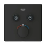 GROHE Grohtherm SmartControl termosztátos falsík alatti szögletes zuhanycsaptelep, Phantom Black