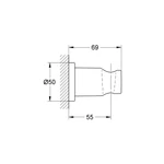 GROHE Rainshower fix fali kézizuhany tartó, Phantom Black
