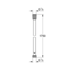 GROHE Silverflex zuhany gégecső 175 cm, Chrome