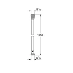 GROHE Silverflex zuhany gégecső 125 cm, Chrome