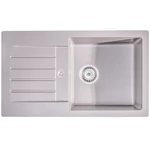 LUNART Lotti egymedencés gránit mosogató csepptálcával, Light Grey