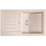 LUNART Lotti egymedencés gránit mosogató csepptálcával, Beige