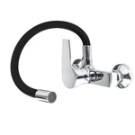 LUNART Pluto fali konyhai csaptelep, Black Chrome