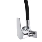 LUNART Pluto fali konyhai csaptelep, Black Chrome