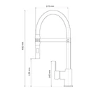 LUNART Gabor konyhai csaptelep, Black Chrome
