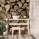 HDM SPC/vinyl vízálló fali panel, Pile of Wood (2605 x 920 mm)