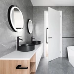 RamonSoler Urban Chic magasított mosdó csaptelep cascade perlátorral, Matt Black