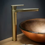 RamonSoler Alexia magasított mosdó csaptelep, Brushed Gold