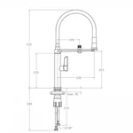 RamonSoler Pure Water konyhai csaptelep, Black Chrome