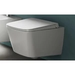 LUNART by DOLOMITE Valdo perem nélküli fali WC ülőkével, Matt White