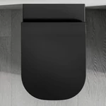 LUNART by DOLOMITE Bruno perem nélküli fali WC ülőkével, Matt Black