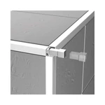Szögletes, polírozott alumínium élprofil 2700x10mm, arany