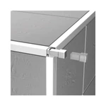 Szögletes, eloxált alumínium élprofil 2700x10mm, matt fekete