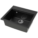 Oldalnézet Midnight Black Cuki Lux mosogató