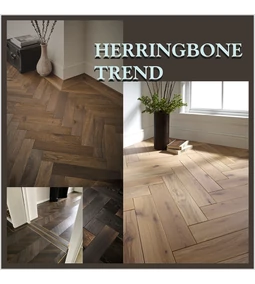 Herringbone trend: halszálka mintával öltöztetett terek