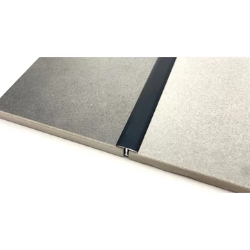 Eloxált burkolatváltó alumínium T profil 2700x14mm, matt fekete