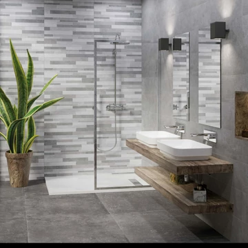 LUNART Brilla Brick Antracite csempe Nat./Ret. 25x75