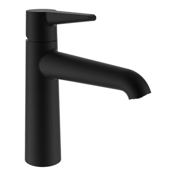 LAUFEN Pure 140 egykaros mosdó csaptelep leeresztő nélkül, PVD bevonattal, Matt Titanium Black