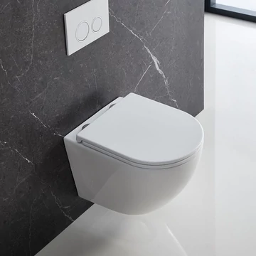 LUNART Polly kompakt fali WC tornádó öblítéssel, ülőkével, Glossy White