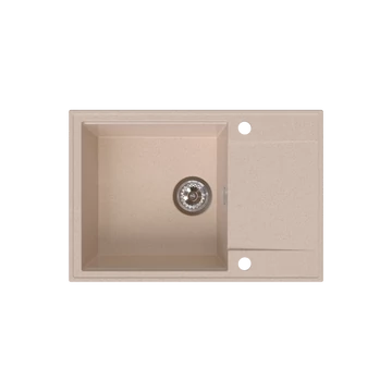 Beige LUNART Lilu Max egymedencés gránit mosogató csepptálcával