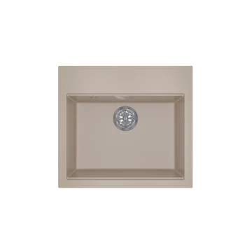 Beige LUNART Cuki Lux egymedencés gránit mosogató