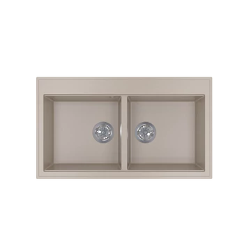 Beige LUNART Peter kétmedencés gránit mosogató