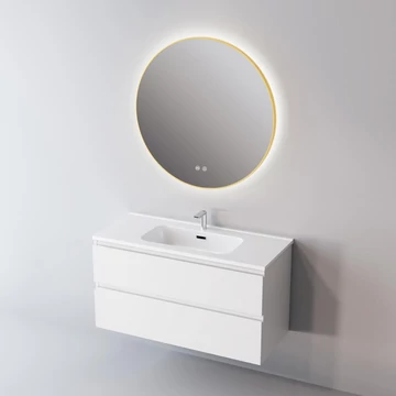 LUNART Erin 80 természetes fényű (4000K) LED tükör, Gold