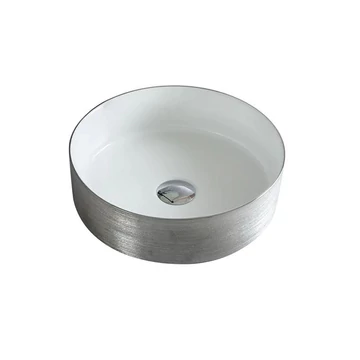 LUNART by AQUORE Milla 350 mosdó, Brushed Silver / White
