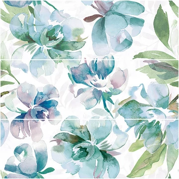 SAVOIA Botanical Dekor Water Color A+B+C csempe 25x75cm 1,12 m2/doboz