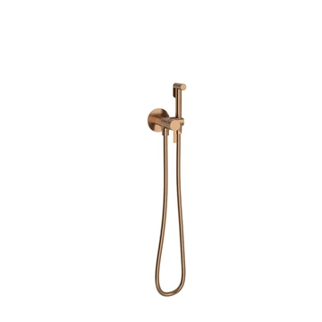 RamonSoler Magnet WC csaptelep kettős biztonsági élzáróval és fém kézizuhannyal, Brushed Gold