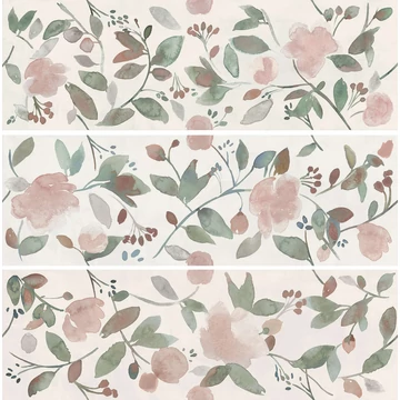 RAGNO Now Decoro Waterflower Bianco A+B+C csempe 25x76 cm 1,14 m2/doboz