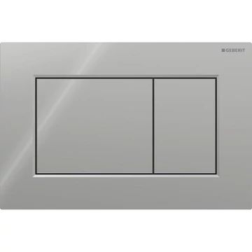 GEBERIT Sigma01 SQUARE működtetőlap 2 mennyiséges öblítéshez, fényes króm