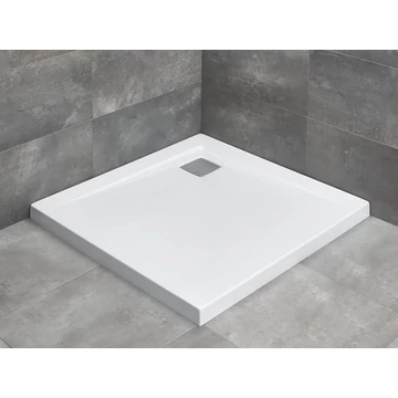 RADAWAY Argos C szögletes akril zuhanytálca szifonnal 90x90, fehér