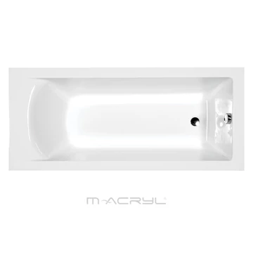 M-Acryl Fresh 170x75 cm akril kád ajándék kádlábbal és peremrögzítővel, fényes fehér