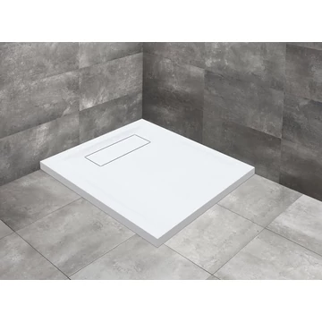 RADAWAY Doris C szögletes műmárvány zuhanytálca szifonnal 90x90, fehér