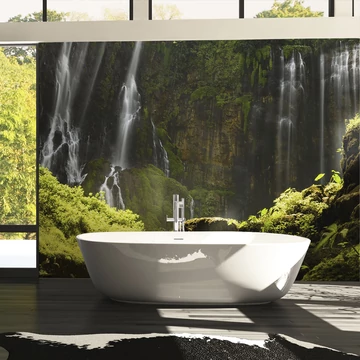 HB SPC/vinyl vízálló fali panel, Waterfalls at Sunrise (2605 x 2802 mm)