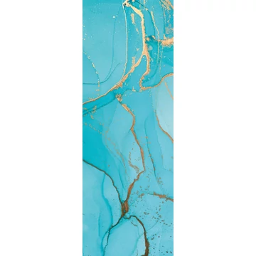 HB SPC/vinyl vízálló fali panel, Painted Marble Blue (2605 x 934 mm)