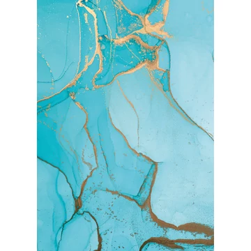 HB SPC/vinyl vízálló fali panel, Painted Marble Blue (2605 x 1868 mm)