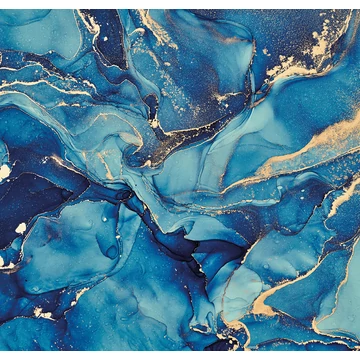 HB SPC/vinyl vízálló fali panel, Painted Marble Dark Blue (2605 x 2802 mm)