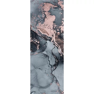 HB SPC/vinyl vízálló fali panel, Painted Marble Black (2605 x 934 mm)