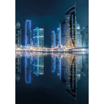 HB SPC/vinyl vízálló fali panel, Dubai Marina by Night (2605 x 1868 mm)