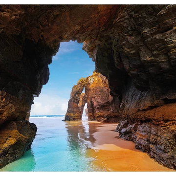 HB SPC/vinyl vízálló fali panel, Beach Cave (2605 x 2802 mm)