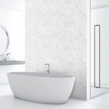 HB SPC/vinyl vízálló fali panel, White Marble