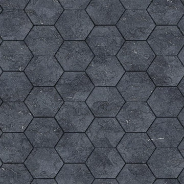 HB SPC/vinyl vízálló fali panel, Basalt Honeycomb Tile