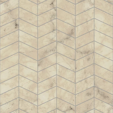 HB SPC/vinyl vízálló fali panel, Ancient Siena Marble Herringbone Tile